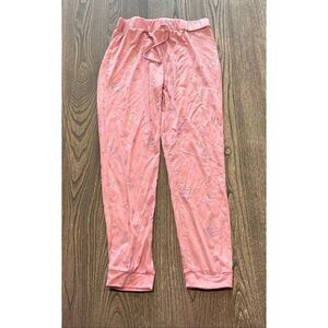 Sophia & Lily Ribbed Unicorn Diamond Jogger Sleep Pajama Pants Pink Size 10/12